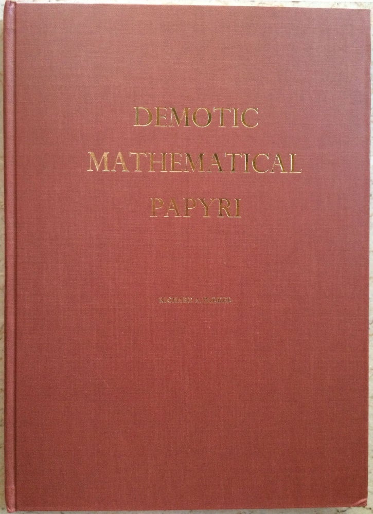 Item #M1640b Demotic mathematical papyri. PARKER Richard Anthony.[newline]M1640b-00.jpg