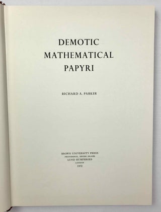 Demotic mathematical papyri