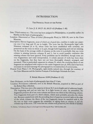 Demotic mathematical papyri