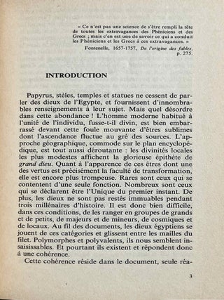 Les dieux de l'Egypte