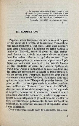 Les dieux de l'Egypte
