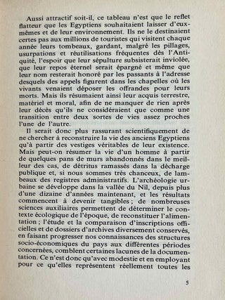 La vie dans l'Egypte ancienne