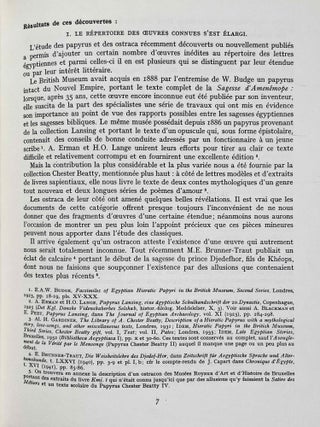 La transmission des textes littéraires égyptiens. Avec une annexe de G. Posener.[newline]M1653c-06.jpeg
