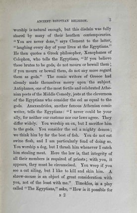 The Hibbert lectures 1879. Lectures on the origin and growth of religion as illustrated by the religion of Ancient Egypt. Delivered in May and June 1879.[newline]M1662-09.jpeg