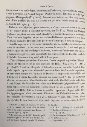 Mo'alla. La tombe d'Ankhtifi et la tombe de Sebekhotep.