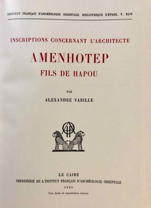 Inscriptions concernant l'architecte Amenhotep, fils de Hapou[newline]M1676g-03.jpg