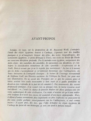 Les objets égyptiens et égyptisants du mobilier funéraire carthaginois