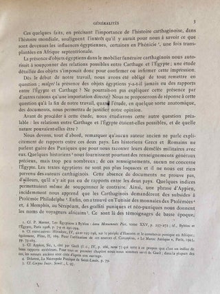 Les objets égyptiens et égyptisants du mobilier funéraire carthaginois