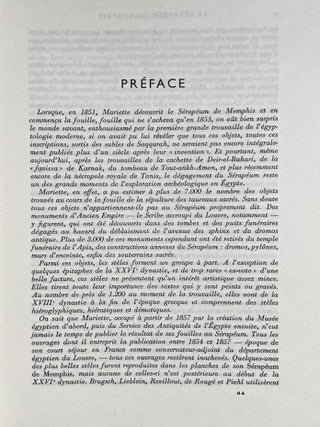 Textes biographiques du serapeum de Memphis