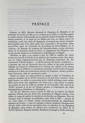 Textes biographiques du serapeum de Memphis