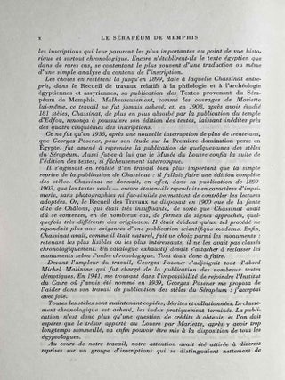 Textes biographiques du serapeum de Memphis