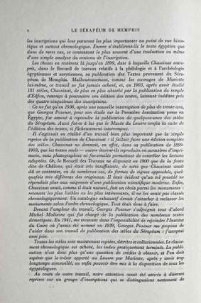 Textes biographiques du serapeum de Memphis