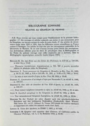 Textes biographiques du serapeum de Memphis