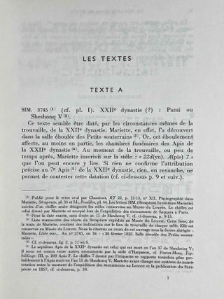 Textes biographiques du serapeum de Memphis