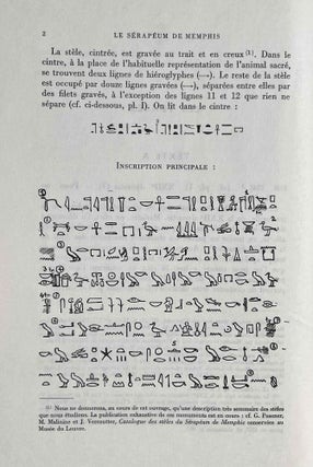 Textes biographiques du serapeum de Memphis