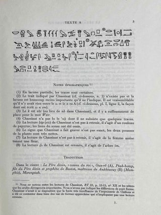 Textes biographiques du serapeum de Memphis