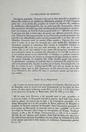 Textes biographiques du serapeum de Memphis