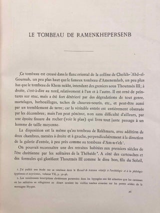 Sept tombeaux thébains de la XVIIIe et de la XIXe dynastie