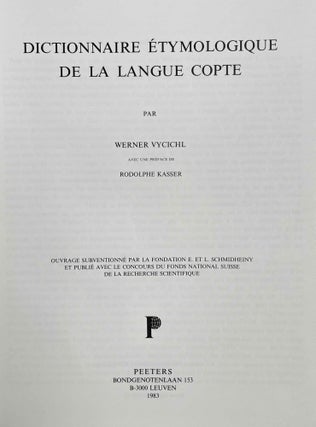 Dictionnaire étymologique de la langue copte[newline]M1698a-01.jpeg