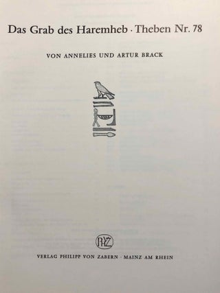 Das Grab des Haremheb. Theben Nr 78.