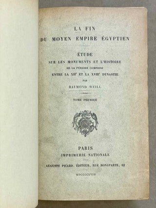 La fin du Moyen Empire égyptien. Tome I & II ((complete set)[newline]M1717b-02.jpeg