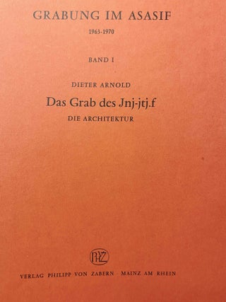 Item #M1725a Grabung im Asasif 1963-1970. Band I. Das Grab des Jnj-jtj.f. Band I: Die...