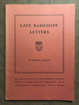 Item #M1726d Late ramesside letters. WENTE Edward Frank[newline]M1726d.jpg