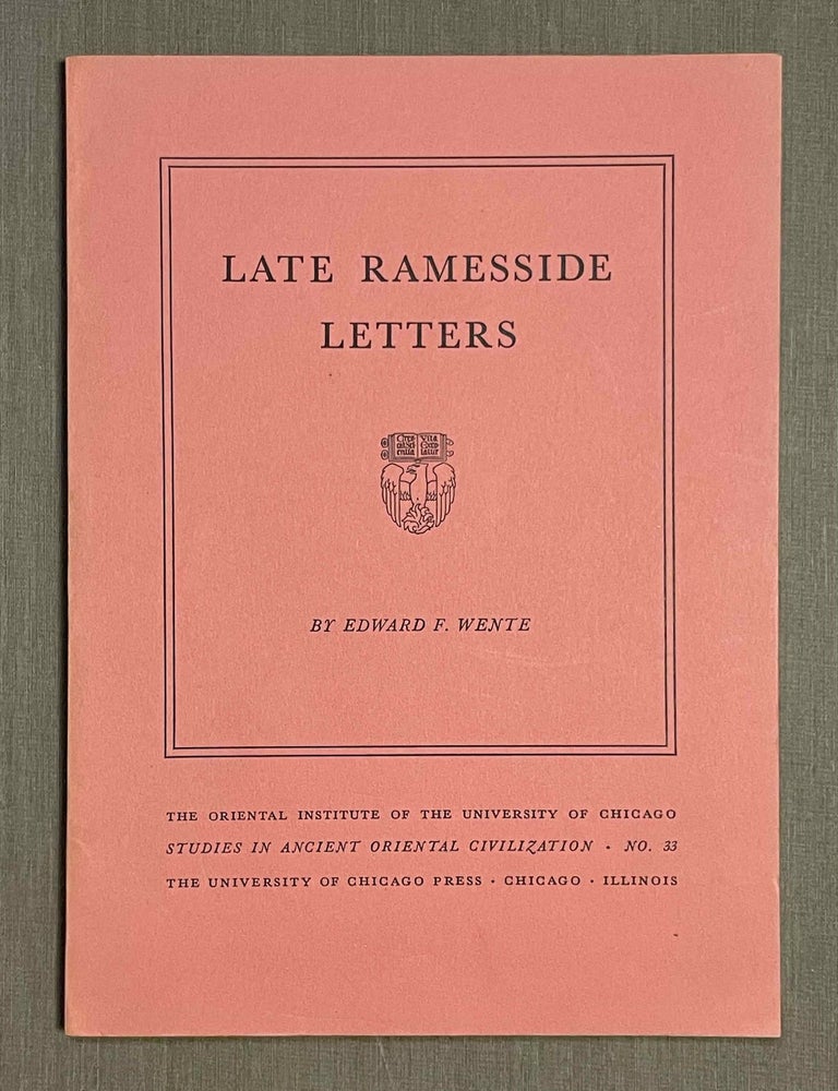 Item #M1726f Late ramesside letters. WENTE Edward Frank.[newline]M1726f-00.jpeg