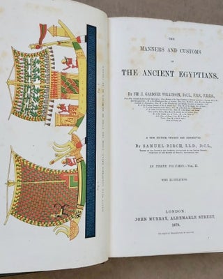 Manners and customs of the ancient Egyptians. Revised by S. Birch. Vol. I, II & III (complete set)[newline]M1739-16.jpeg