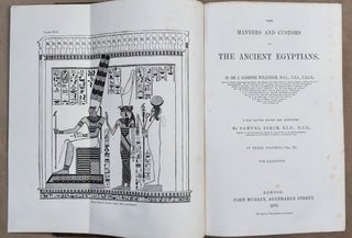 Manners and customs of the ancient Egyptians. Revised by S. Birch. Vol. I, II & III (complete set)[newline]M1739-27.jpeg