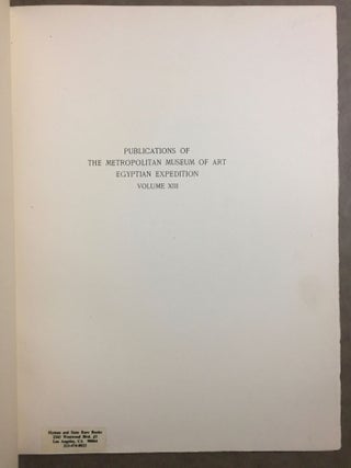 The temple of Hibis in el-Khargeh oasis. Vol. I: The excavations. Vol. II: Greek inscriptions.[newline]M1751d-02.jpg