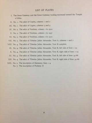 The temple of Hibis in el-Khargeh oasis. Vol. I: The excavations. Vol. II: Greek inscriptions.[newline]M1751d-26.jpg
