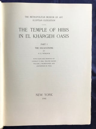 The temple of Hibis in el-Khargeh oasis. Vol. I: The excavations. Vol. II: Greek inscriptions. Vol. III: The decoration (complete set)[newline]M1751f-01.jpg