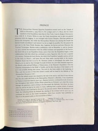 The temple of Hibis in el-Khargeh oasis. Vol. I: The excavations. Vol. II: Greek inscriptions. Vol. III: The decoration (complete set)[newline]M1751f-02.jpg