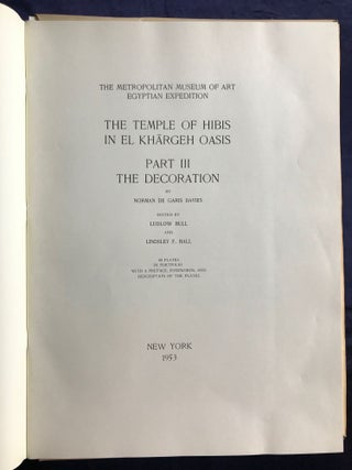 The temple of Hibis in el-Khargeh oasis. Vol. I: The excavations. Vol. II: Greek inscriptions. Vol. III: The decoration (complete set)[newline]M1751f-25.jpg