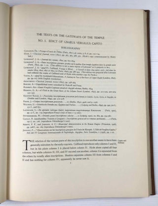 The temple of Hibis in el-Khargeh oasis. Vol. II: Greek inscriptions.