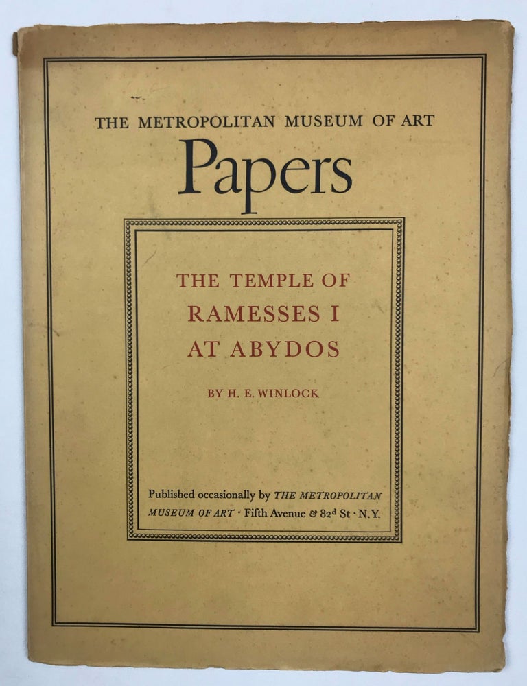 Item #M1752c The temple of Ramesses I at Abydos. WINLOCK Herbert Eustis.[newline]M1752c.jpg