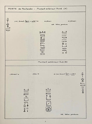 Les inscriptions du temple d'Opet à Karnak. Tome I (textes hiéroglyphiques). Tome II: Index, croquis de position et planches. Tome III: Traduction intégrale des textes rituels - Essai d’interprétation. (complete set)
