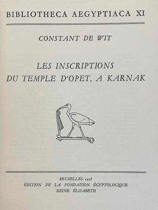Les inscriptions du temple d'Opet &agrave; Karnak. Tome I (textes hi&eacute;roglyphiques).[newline]M1757h-03.jpeg