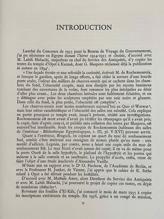 Les inscriptions du temple d'Opet &agrave; Karnak. Tome I (textes hi&eacute;roglyphiques).[newline]M1757h-04.jpeg