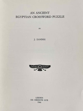 An ancient Egyptian crossword puzzle. An Inscription of Neb-wenenef from Thebes.[newline]M1769b-05.jpeg