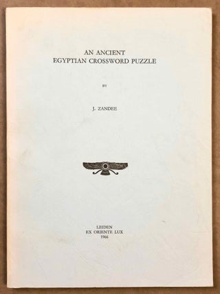 Item #M1769c An ancient Egyptian crossword puzzle. An Inscription of Neb-wenenef from Thebes....