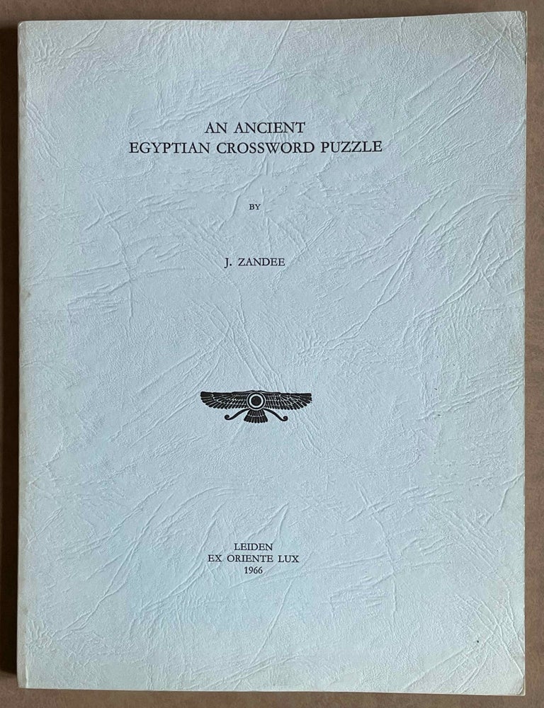 Item #M1769d An ancient Egyptian crossword puzzle. An Inscription of Neb-wenenef from Thebes. ZANDEE Jan.[newline]M1769d-00.jpeg