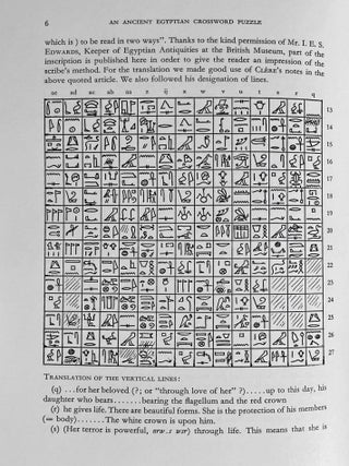 An ancient Egyptian crossword puzzle. An Inscription of Neb-wenenef from Thebes.[newline]M1769d-10.jpeg