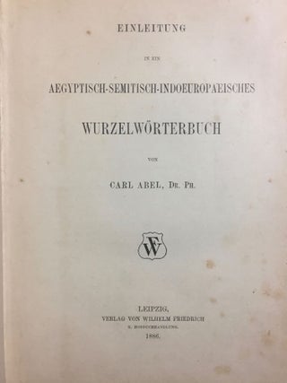 Einleitung in ein ägyptisch-semitisch-indoeuropäisches Wurzelwörterbuch[newline]M1775-02.jpg