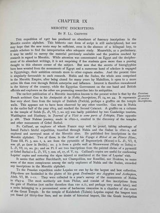 Areika. With a Chapter on Meroitic Inscriptions by F. Ll. Griffith.