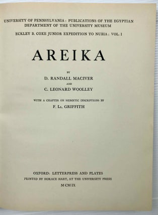 Areika. With a Chapter on Meroitic Inscriptions by F. Ll. Griffith.[newline]M1783a-02.jpeg