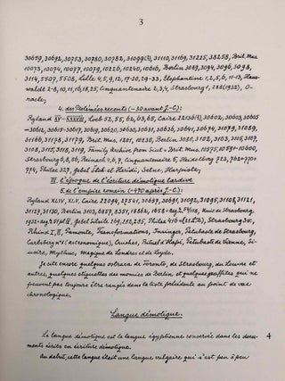 Grammaire d&eacute;motique. Tome I: Introduction, orthographe, phon&eacute;tique. Tome II: Morphologie 1: pronoms, substantifs, adjectifs, num&eacute;raux. Tome III: Morphologie 2: Verbe I: classification des verbes, formes simples du verbe. Tome IV: Morphologie 2: Verbe II: formes compos&eacute;es du verbe. Tome V: Morphologie 3: particules. Tome VI: Syntaxe. Tome VII,1: 1. Corrections et compl&eacute;ments. Index des mots d&eacute;motiques. Tome VII,2: Index des mots anciens &eacute;gyptiens, n&eacute;o&eacute;gyptiens et r&eacute;cents. Index des mots coptes. Index des mots grecs.