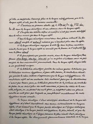Grammaire d&eacute;motique. Tome I: Introduction, orthographe, phon&eacute;tique. Tome II: Morphologie 1: pronoms, substantifs, adjectifs, num&eacute;raux. Tome III: Morphologie 2: Verbe I: classification des verbes, formes simples du verbe. Tome IV: Morphologie 2: Verbe II: formes compos&eacute;es du verbe. Tome V: Morphologie 3: particules. Tome VI: Syntaxe. Tome VII,1: 1. Corrections et compl&eacute;ments. Index des mots d&eacute;motiques. Tome VII,2: Index des mots anciens &eacute;gyptiens, n&eacute;o&eacute;gyptiens et r&eacute;cents. Index des mots coptes. Index des mots grecs.