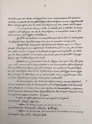Grammaire démotique. Tome I: Introduction, orthographe, phonétique. Tome II: Morphologie 1: pronoms, substantifs, adjectifs, numéraux. Tome III: Morphologie 2: Verbe I: classification des verbes, formes simples du verbe. Tome IV: Morphologie 2: Verbe II: formes composées du verbe. Tome V: Morphologie 3: particules. Tome VI: Syntaxe. Tome VII,1: 1. Corrections et compléments. Index des mots démotiques. Tome VII,2: Index des mots anciens égyptiens, néoégyptiens et récents. Index des mots coptes. Index des mots grecs.